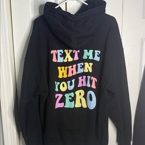 Black Hoodie with Colorful Text